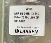 Larsen W155 UHF 450-470MHz Mobile Antenna 5/8 Chrome Whip NEW