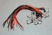 2/5/10Pcs 10mm Cool White Round Water Clear LED 20CM Pre Wired DC5V 5V