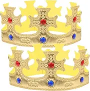 Vaguelly 2pcs Boy Girl Birthday Crowns Decorative Party Hats Headdresses for Boys and Girls Birthday Decorations for Celebrations and Photo Props