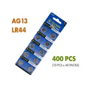 400 PCS - AG13 LR44 SR44 A76 357 157 L1154 Alkaline Button Cell Coin Battery