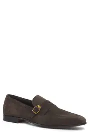 TOM FORD Dover Buckle Penny Loafer in 1B004 Brown at Nordstrom, Size 11