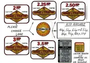 Briggs & Stratton Vintage Mower Engine Decals