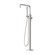 Nero Opal Freestanding Bath Mixer With Hand Shower Brushed Nickel NR251903ABN