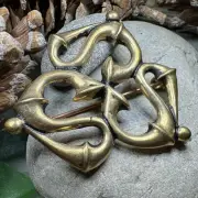 Bronze Roman Triquetra Brooch LARP Celtic Pagan Pin