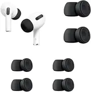 12 Pieces Replacement Ear Tips for AirPods Pro/AirPods Pro 2, 3 Size Replacement Silicone Rubber Eartips Earbuds Buds Tipsfor in-Ear Headphones Earbuds Earphones (S/M/L) (Black)