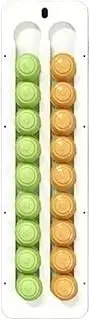 Coffee Pod Holder，compatible For Nespresso Capsules,Wall-Mounted Storage Rack For Capsules Rotating Rack Stand Storage Shelve Organization(2lie)