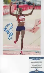 BRIGID KOSGEI SMASHES THE WOMEN'S WORLD MARATHON RECORD SIGNED PHOTO BECKETT