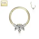 Piercing Ear Ring Gold Yellow 14 Gold Septum Daith