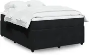 Box Spring Bed with Mattress Black Queen Velvet,Beds & Bed Frames 84.8KG-3285707