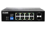 10-Port Gigabit Industrial PoE+ Switch with 8 PoE ports and 2 SFP ports