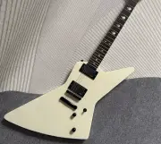Cstm James Hetfield EET FUK MX-220 White Cream Explorer Tribute Electric Guitar