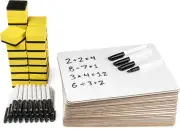 30 Pack Small Dry Erase Lapboard Classroom Set, Includes 30 Mini Whiteboards 9 X