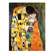 Modern The kiss Inspired The Famous kiss Canvas Print