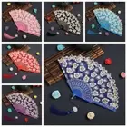 Plastic Antique Folding Fan Chinese Style Dance Fan Elegent Hand Held Fan