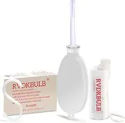 RVDKBULB New Compact Silicone Douche Bag, Pocket Size Reusable Travel Douche Kit, 24 Fl Oz Capacity, White