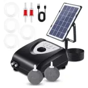 Solar Powered Air Pump Pond Kit Tank Oxygenator Pool Pond Air Oxygen Aerator