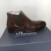 Go Pheroni Men`s Chelsea Boot Brown Pull up.
