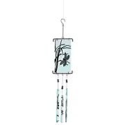 Dragonfly Silhouette Glass Windchime 13 PR 81163