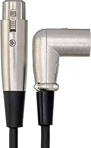 Hosa XRR-101.5 XLR3F to Right-Angle XLR3M Balanced Interconnect Cable, 5 Feet Length