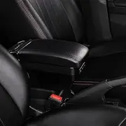 Double Layer Armrest Centre Console Storage Box Rotatable Central Store Content USB Charging Cup Holder Ashtray Accessories, for Chevrolet, Niva Vehicle Armrest Box(C Style All Black)