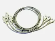 Spacelabs Compatible ECG Leadwire 012-0498, 3 Lead, Snap end, 0.6M/AHA, White