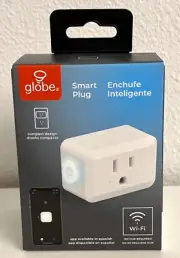 Globe Wi-Fi Smart Outlet Plug, Wifi Automation White- New In Box