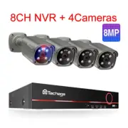 8CH 5MP 8MP 4K POE Camera System Two Way Audio Colorful Night Smart AI Face Dete