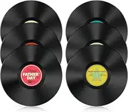 Leptetek 6 PCS Real Vinyl Records, Lot of 7" Vinyl Records for Crafts & Decoration, Vinyl Record Decorations for Wall Aesthetic, 70s 80s 90s Rock & Roll Music Party Decor