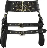 Steampunk Waist Bags, Steampunk Bag for Motorcycle, Outdoor Bike Motorcycle Cycling Hiking Hip Thigh Bag for Boys, Black, Se référer au descriptif