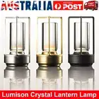 Lumison Crystal Lantern Table Lamp Rechargeable Cordless Bedside Desk Lamp Light