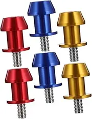 TIDTALEO 6pcs Car Nail Motorcycle Spools Stand Swing Arm Bobbins Swing Arm Stand Screw Swing Arm Spools Stand Paddock Alloy Swing Arm Sliders Aluminum Alloy