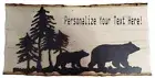 Momma Bear and Baby Bear With Mountains and Trees One of a Kind Live Edge Wood
