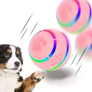 IFurffy Peppy Pet Ball for Dogs, Interactive Dog Toy Durable Automatic Rolling Ball with Led Flash Lights for Small Medium Dogs Breed, Wicked Ball with Motion Activat BPA-Free USB Rechargeable