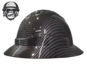 Custom Hydrographic Safety Hard Hat FADING CARBON PRO CHOICE WIDE BRIM