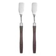 2pcs Painting Palette Knife 6.5" Flat Head Stainless Steel Blade, Red