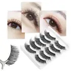 Strips Handmade False Eyelashes Natural Long 3D Faux Mink Hair Wispy Fluffy