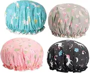 Healeved 4pcs Elastic Cap Folding Shower Cap Elastic Shower Cap Blue Pegasus Shower Cap Spa Hat Waterproof Shower Caps Bath Cap Shower Caps for Cute Shower Caps Bath Bonnet Bathing Cap