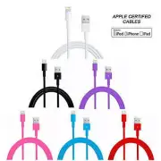 Color: Blue - Lightning to USB Charge and Sync Apple Certified Cable 65ft (2 mts