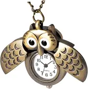 [DEARMAMY] 1pc Creative Pocket Watch Pocket Watch Goth Eagle Owl Necklace Vintage Pocket Watch Owl Watches for Women Pocket Watch Chain Pendant Watches Moon Watch Owl Keychain Ring Watch