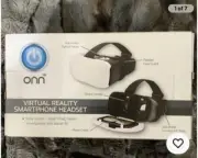 ONN White Virtual Reality VR Smartphone Headset for Apple or Android ONA17VR001