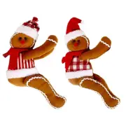 Christmas Tree Topper Decorations, Xmas Plush Stuffed Gingerbread Man