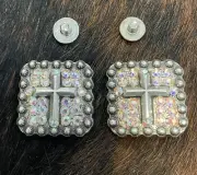 1” Square Berry Conchos (2)
