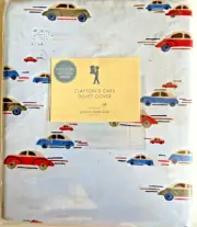 Pottery Barn Kids Claytons Cars Duvet Cover Full Queen Blue NWT
