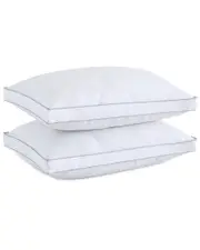 Unikome 2 Pack Feather Down Gusseted Bed Pillows
