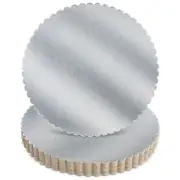 12-Pack Round Cake Boards - Scalloped Cake Circle Base, 10"Diameter, Silver