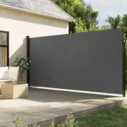Retractable Side Awning Anthracite 220x500cm Outdoor Shade Blinds Privacy Screen