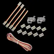 ENQIMAOYI 3 Pin 8mm LED Connectors for CCT COB LED Strip Lights, Clear Gapless Connectors, L-T Plug, Dual End Extension Plug, 5m Extension Cable (3 Pin 8mm COB Kit)