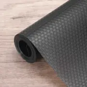 Shelf Liner 11.8" x 9.8ft EVA Non-Slip Drawer Mats Circular Mesh Texture Black