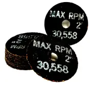 2" x 1/16" x 3/8 CUT OFF GRINDING WHEELS - FLEXOVIT F0120 - USA - 10 PCS