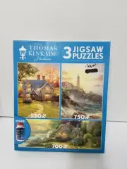 THOMAS KINKADE STUDIOS 3 JIGSAW PUZZLES